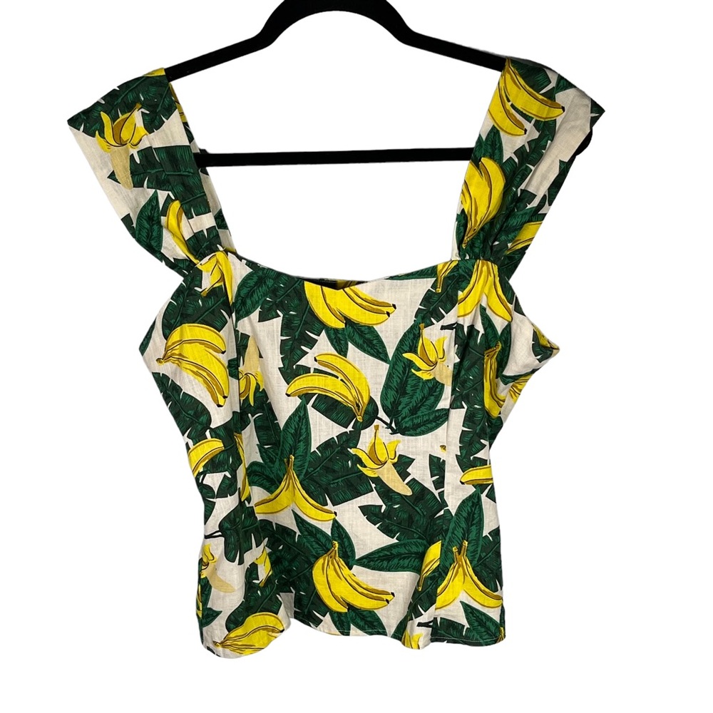 Collectif Banana Print Top Medium - Picture 6 of 10